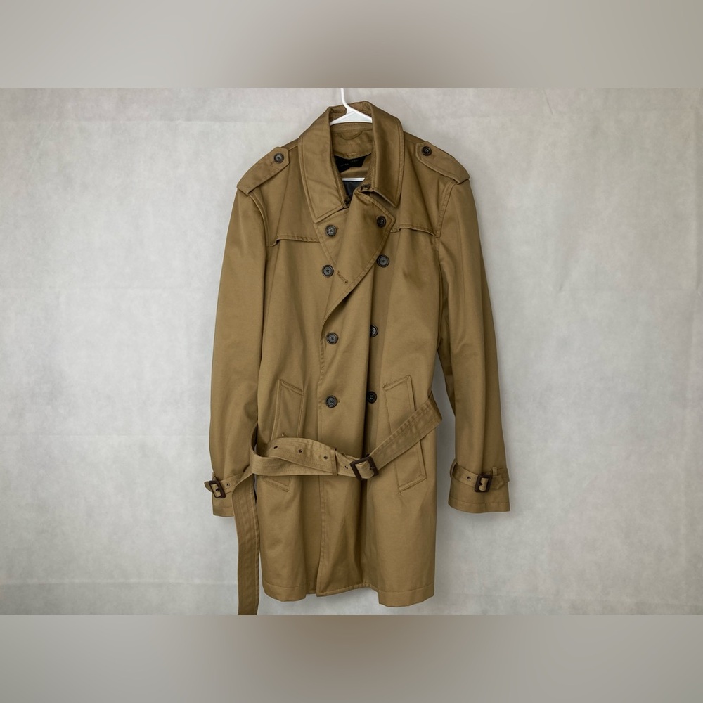 Banana Republic Tan Short Trench Coat Classic Design